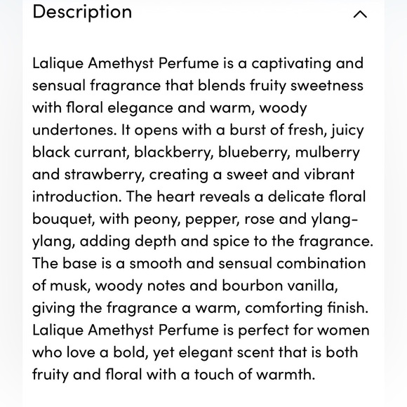 LALIQUE Amethyst Perfume Bottle NEW IN BOX - Picture 4 of 4